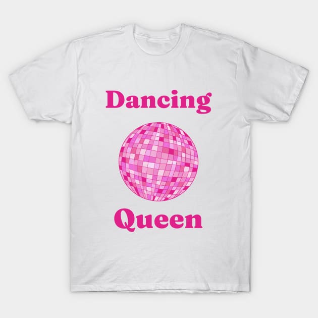 Dancing queen. Pink Disco Ball illustration T-Shirt by WeirdyTales